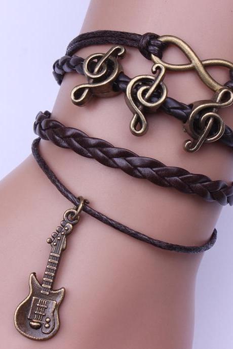 Charming Guitar Music Infinite Woven Bracelets（br16881028048）