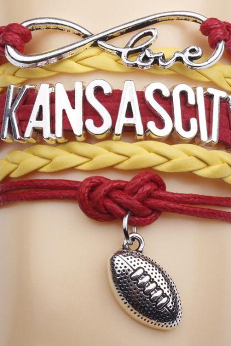 Love Infinity Kansas City Baseball Multilayer Bracelet