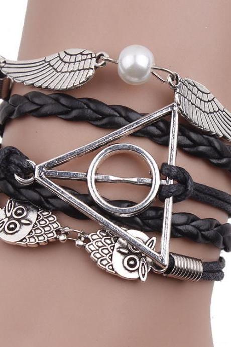 Fashionable Anchor Hand Knitting Deathly Hallows Bracelet