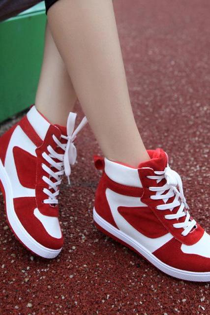 Leisure Sports Outdoor Color Matching High-Top Sneakers