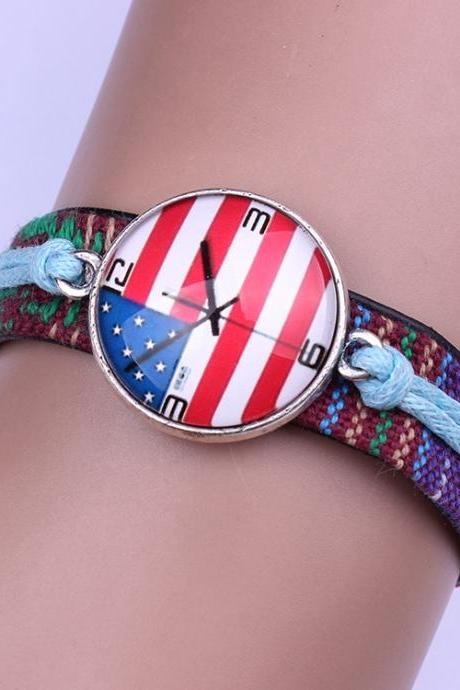 America National Flag Wrist Watches