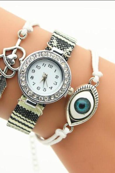 Eyes Arrow Heart Bracelet Watch