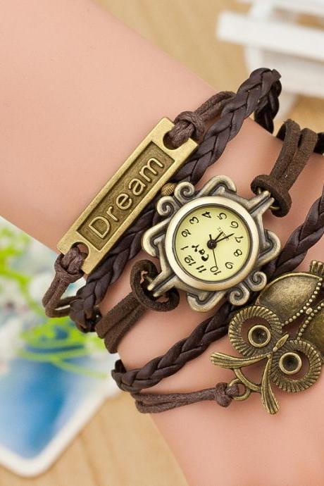 Korea Style Multilayer Woven Bracelet Watch
