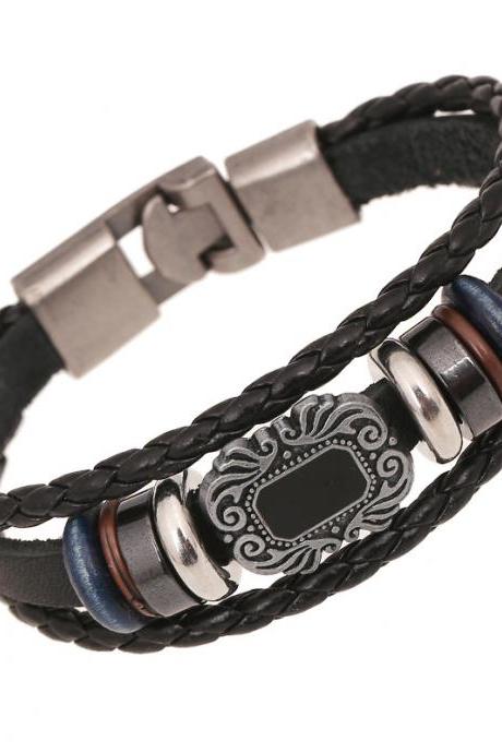 Animation Products Beaded Leather Bracelet