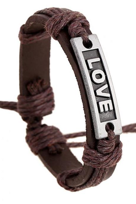 LOVE Couples Leather Bracelet