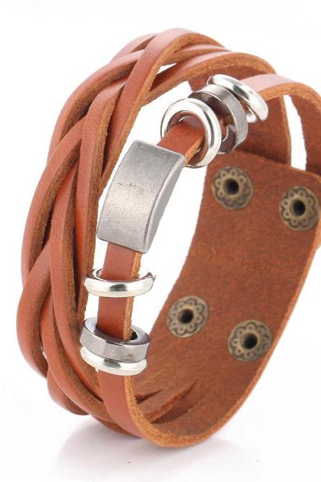 Personality Braided Leather Bracelet