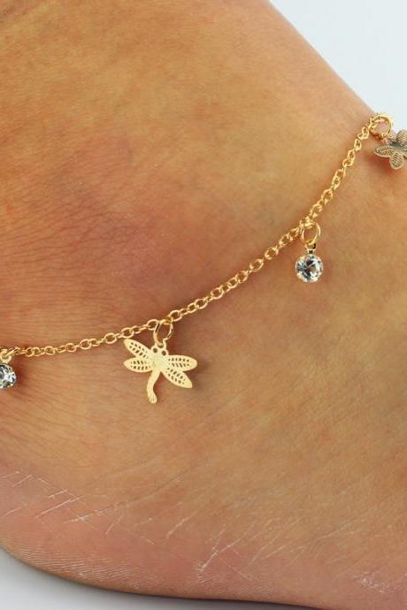Dragonfly Double Layer Anklet