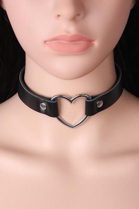 Choker love PU leather collar Gothic Necklace Necklace collar
