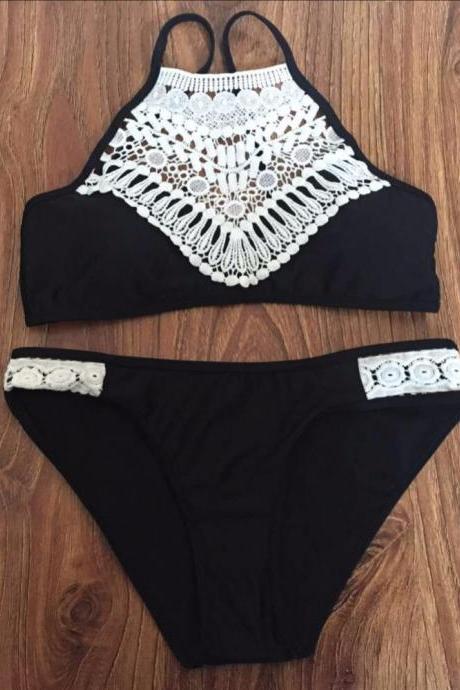 Women Sexy lace Two-piece swimsuit
