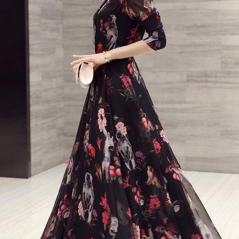 【新品未使用タグ付き】Lauris Chiffon Long Dress shell pink / black】Lauris Chiffon Long Dress