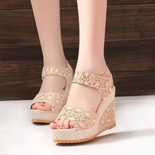 mesh lace heels