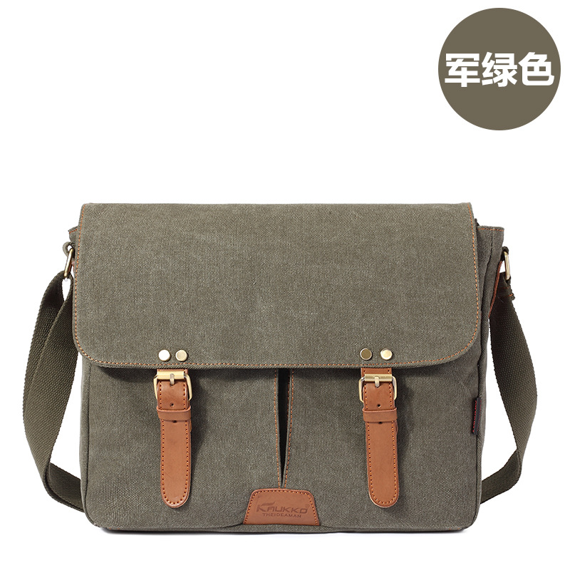 Canvas Waterproof Front Flap Messenger Bag on Luulla