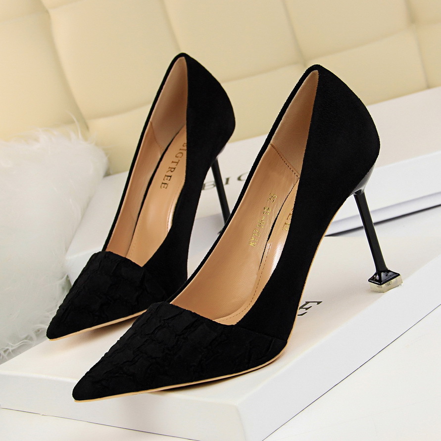 Kitten Heel Pointed Toe Low Cut Party High Heels Shoes on Luulla