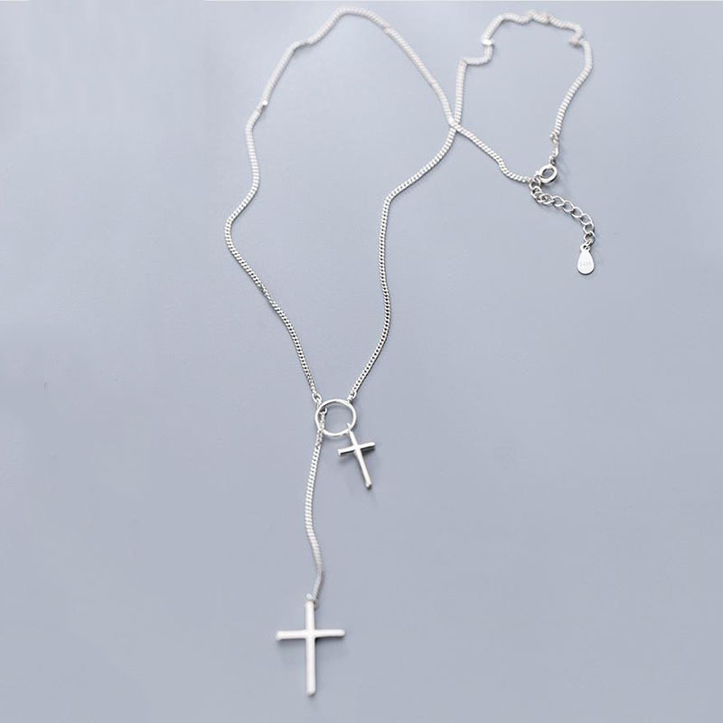 Double Cross Pendant Necklace on Luulla