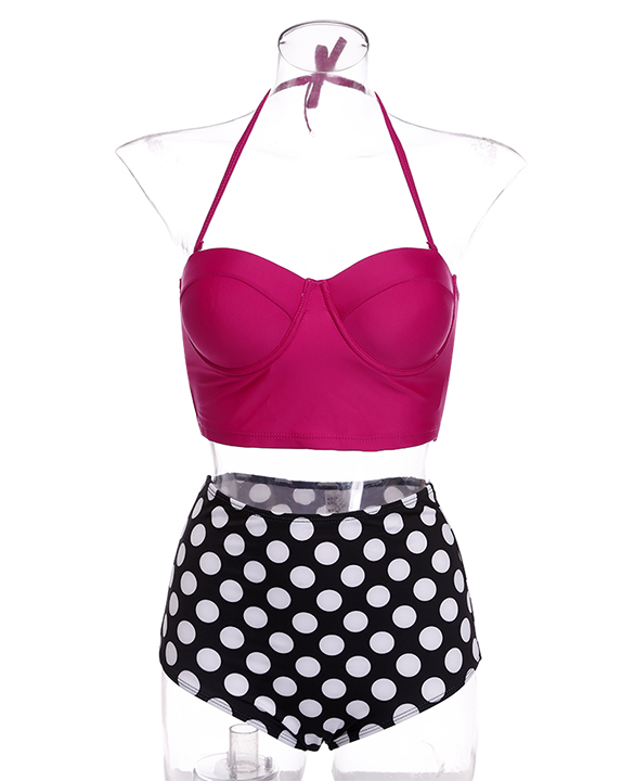Highwaist Polka Dot Bikini Set on Luulla