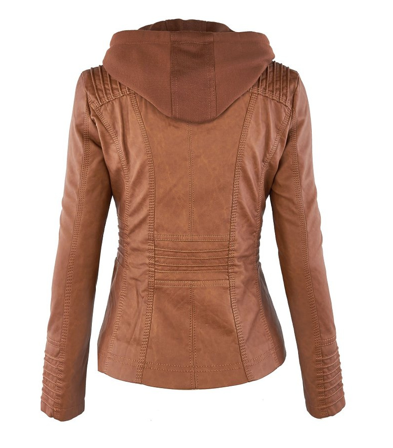 Removable Collar Zipper Womens Jacket Hoodie on Luulla