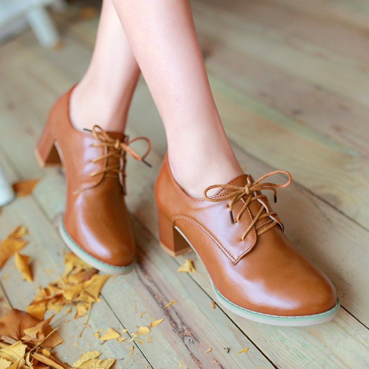 small heel lace up
