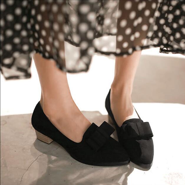 Leisure Pointed Bowknot Low Cut Shoes on Luulla