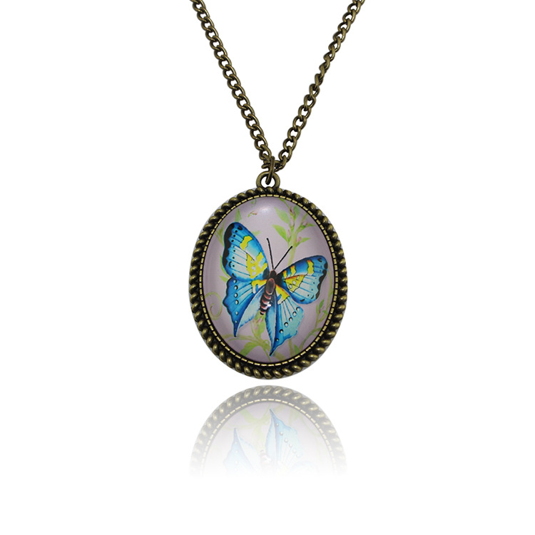 Chinese Style Butterfly Time Diamond Pendant Necklace on Luulla
